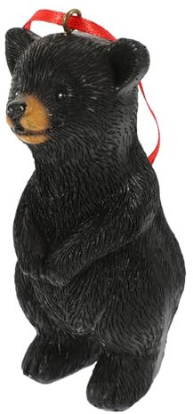 Figurine d'ours en Résine Délicate Ornement d'ours Suspendu Fourniture De Jardin Statue d'ours Compacte