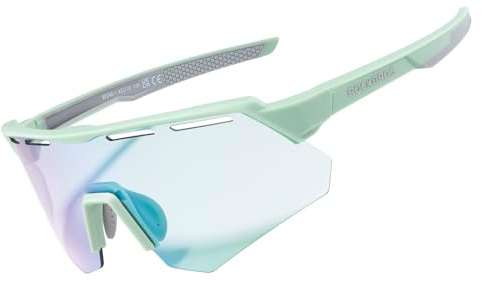 ROCKBROS Fahrradbrille Photochromatisch für Kurzsichtige Unisex Outdoor-Laufen Sport Rennrad Winddichte Brille