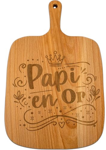 ERNESTINE - Planche apéro Papi en Or personnalisée - cadeau original homme, grand-père, grands-pères - Idée Noël anniversaire annonce grossesse - planches à découper charcuterie fromage