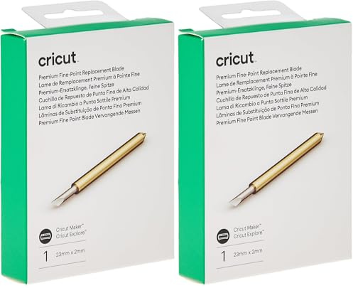 Cricut 2007300 Spitze Premium-Ersatzklinge, feine, One Size (Packung mit 2)