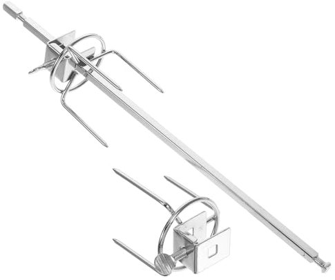 ifundom Fourchettes à Poulet Rôti Rotatives en Acier Inoxydable 28 Cm pour Barbecue Et Four, Accessoire Stable sans Odeur, pour Viande Grillée