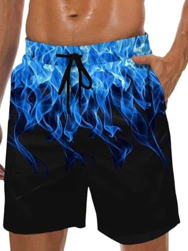 werfami Badehose Herren Lang Badeshorts Männer mit Innenhose Schwimmhosen Knielang Strandshorts Jungen Bademode für Herren Surfen Schnelltrocknend S-3XL