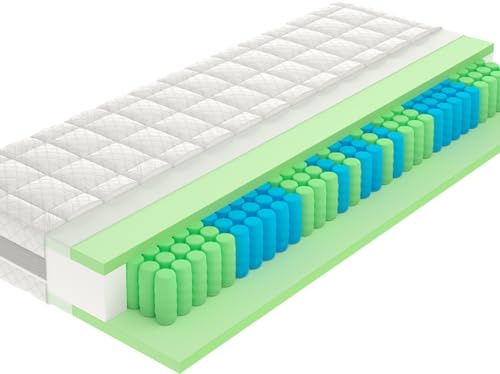 Taschenfederkernmatratze >Matratze< mit 7-Zonen-Taschenfederkern, Härtegrad H5, Kaltschaumabdeckung, Klimaband & waschbarem Bezug ? 80x200 cm, Höhe 23 cm - für festen Liegekomfort & erholsamen Schlaf