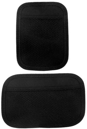 SWOOMEY 2 Pezzi Borsa Portaoggetti Rete per Auto da Organizer Adesivo per Interni Tasca Rete per Smartphone e Accessori Auto Facile Installazione e Design Sicuro per Bagagliaio e Sedili