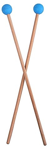 LRXIYODE 1 Paar Große Holzgriff Percussion Schlägel mit Kopf Geeignet für Glockenspiel Xylophon und Andere Schlaginstrumente Musikinstrument Zubehör für Anfänger