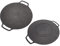 Piatto per grill barbecue coreano, padella teppanyaki rotonda non stick per cottura a gas in campeggio esterno in lega di alluminio in lega di barbecue per pancetta di maiale carne (30 cm)