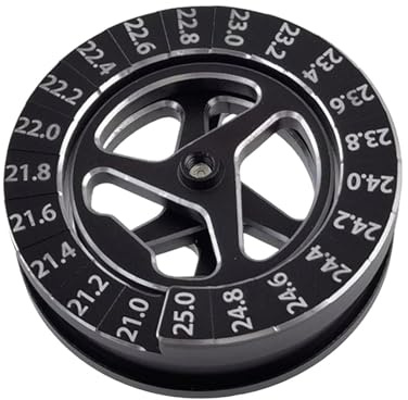 MotiveTech Calibre de Hundimiento Redondo de Aluminio Mejorado, Rango de Medición de 21,0 a 25,0 Mm, Escala 1:10, Herramienta de Ajuste para Reparación de Hundim