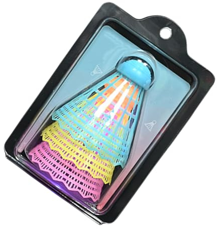 MALSSE 3 Stück Nylon Outdoor Winddicht Badminton Ersatz Leuchtende LED Sport Training Federbälle LED Ausrüstung Sport Training