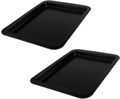 Cabilock Plaque de Cuisson Rectangulaire Antiadhésive Moule Gâteau Noir Résistant Haute Température Facile à Nettoyer et Uniformément Chauffant