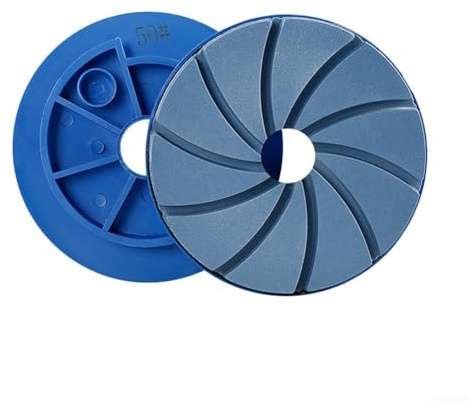 Honseadek Rueda de molienda de borde de bloqueo de caracol de 5 pulgadas, almohadilla de pulido de hormigón de granito de mármol, disco de resina de esmeril de 125 mm, segmento biselado de 10 mm, uso