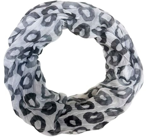 Jeamis cirkel siden loop gradient vår rund halsduk regnbåge unisex sommar lätt halsduk stola prickar, Cirkel 25CC grå, 160 x 48 cm
