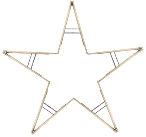 FIXKRAFT Weihnachtsstern DIY Stern Deko Outdoor für Weihnachten Arbeitsbock 5er Set Unterstellböcke aus Holz Tischbeine Klappbar Holzbock Sägebock Klappbock Holzklappbock Montagestütze