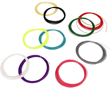 CFTGIW Corda per Racchetta da Badminton con Miscelazione di Colori da 10 Pezzi, di Racchetta da Badminton Ad Alta Elasticità, Sostituzione di Seconda Generazione, la Forza di 28 Libbre può e