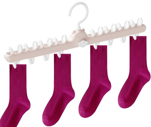 Underwear Hangers For Drying - Compact Hanger with Clips | Drying Sock Hanger,for Socks Fasteners Diapers Hats Scarves Gloves Washing Indoor Outdoor Home