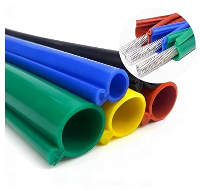 Cubierta Aislante for Líneas Aéreas, Funda Abierta con Cierre for Cables Alta Tensión, Resistente Al Clima Protección Eléctrica Duradera(Red-25ft/8m,ID 20mm/0.79in)