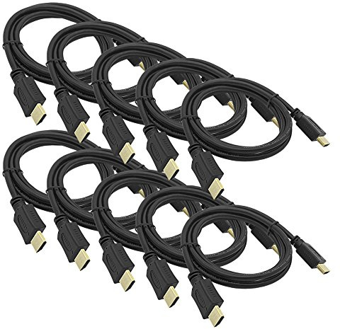 ARLI 10x 1,5m HDMI Kabel vergoldet – High Speed mit Ethernet | UHD 4K 2160p 3D ARC HDR CEC HDCP für TV Monitor Blu-ray PC OLED LED Spiel Consolen