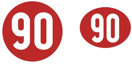 1 x Sticker 45 50 60 70 80 oder 90 oder 100 oder 120 km/h Aufkleber für Vespa Roller Auch in Matt verfügbar. Auch schwarz mit weißer Schrift oder Oval