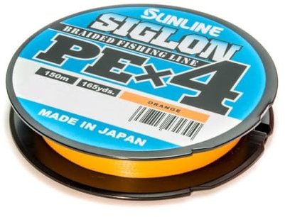 Sunline Siglon PE X4 Orange 150m geflochtene Schnur, Durchmesser/Tragkraft:0.171mm / 7.7kg