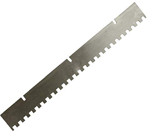 Karl Dahm Zahnleiste 4 x 6 mm I Rostfreie Zahnleiste für Stehrakel 50 cm I In verschiedenen Ausführungen I Leichtes Nivellieren mit professionellem Estrich-Werkzeug – 10126