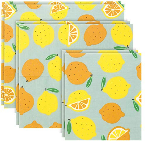 Rosenstein & Söhne Bienenwachstuch: 6er-Set Bienenwachspapier für Lebensmittel, 3 verschiedene Größen (Wachs-Papier, Brotpapiere wiederverwendbar, Schokolade)