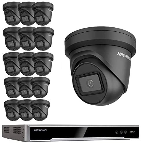 Hikvision CCTV system Kit 16X 8MP IP Network Cameras White 4K 30m IR Night Vision darkFighter Fixed Turret WDR 16Ch NVR 8MP 4K - DS-2CD2385G1-I - DS-7616NI-K2 (12TB)