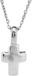 FLYINGTUTU Sterling Silver Tiny Cross Charm Necklace, 18