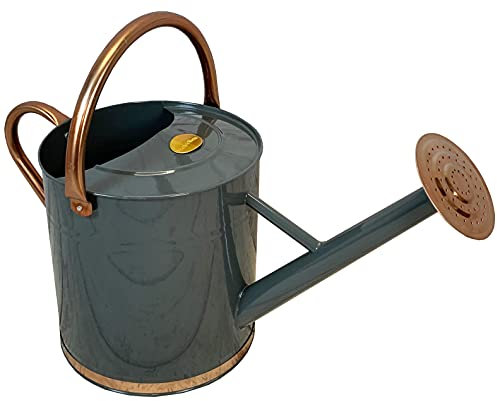 Selections French Grey & Copper Colour Metal Watering Can (9 Litre)