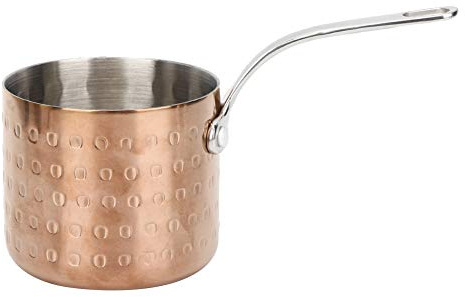 Mini casseruola da 8 cm, piccola casseruola a tre strati in acciaio inossidabile, piccola casseruola utilizzata per cuocere la zuppa, fare una pentola calda