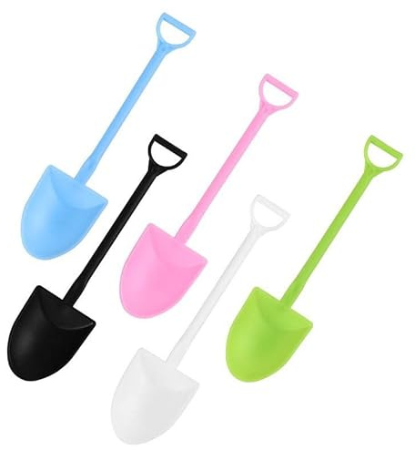 50PCS Assorted Color Plastic Mini Ice Cream Dessert Spoon Shovels Pudding Yogurt Spoons for Family or Party