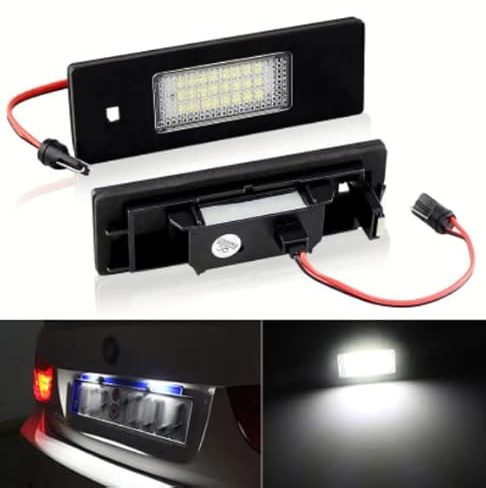 LED Kennzeichenbeleuchtung | Nummernschildbeleuchtung LED Kompatibel mit BMW Serie 1 6 X2 | Eingebauter CANBus-Widerstand Kein Fehler 6000K Eisweißes Licht Ersatzlampenplatte
