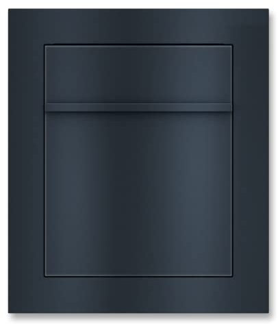 Metzler moderner Unterputz Briefkasten in Anthrazit RAL 7016 Einbaubriefkasten Pulverbeschichtet, hochwertiger Wandbriefkasten Anthrazitgrau, Postkasten