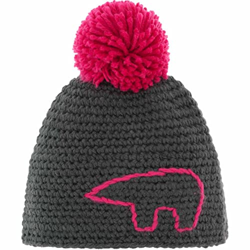 Eisbär Jay Pompon MÜ Kids anthrazit/Stick+Pom:pitti pink