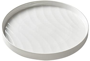 luckxuan Assiettes Plates Assiette Creuse Ronde en céramique Maison Assiette Occidentale Vaisselle d'hôtel de Luxe Assiette Plate Blanche 11/13 Pouces Assiette (Size : 11 inch)