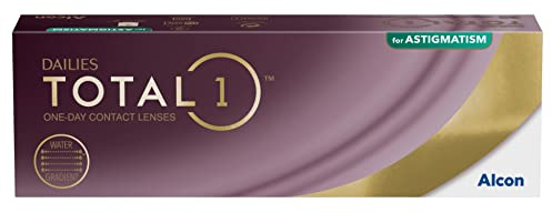 Dailies Total1 for Astigmatism | 30 Stk | CYL 2.25 | ACHSE 10 | -07.50 dpt | Weiche Tageslinsen für Astigmatismus, die sich anfühlen wie ein Hauch von Nichts. Mit BC 8.6 mm und DIA 14.5 mm