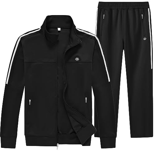 MoFiz Trainingsanzug Herren Jogginganzug Sportanzug für Alle Jahreszeiten | Sportanzug Herren,Freizeitanzug,Stehkragen,Gym Tracksuit Laufanzug,Atmungsaktiv,Streetwear Tracksuit Sets