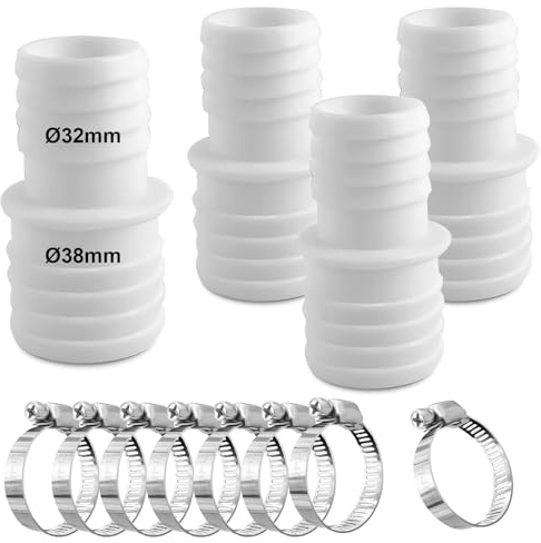 4 Stück Schlauchverbinder 32mm auf 38mm