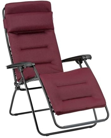 Lafuma MOBILIER - Gepolsterte Zero-Gravity-Relaxliege-Garten - Rsx Clip - AirComfort® - Rot Bordeaux LFM2058_3186-5 Jahre Garantie