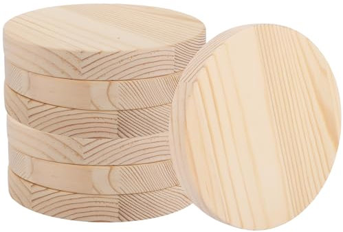 SHUESS 8 Stücke Holzscheibe rund, Holz Log Scheiben 15 cm Durchmesser, Natürliche Holzscheiben für DIY Handwerk Hochzeit Mittelstücke Weihnachten Dekoration zum Basteln, Malen