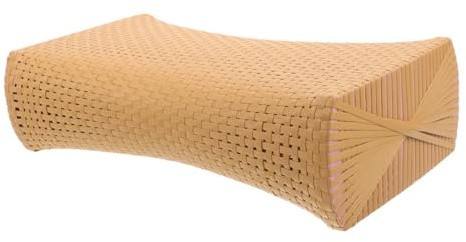 Zerodeko Woven Sauna Pillow for Neck and Lumbar Support Breathable Ergonomic Rest Cushion for Spa and Gym Medium Lightweight Travel-Friendly Design