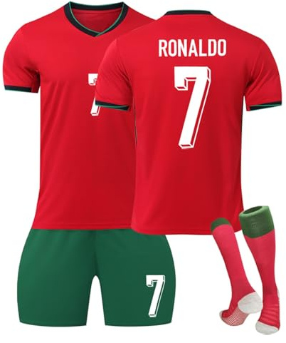 Nr.7 24 Fußball Trikot, Neue Hause/Auswärts Fußball Trikot für Kinder Erwachsener, Fussball Trikots Shorts und Socken Anzug Jungen Herren