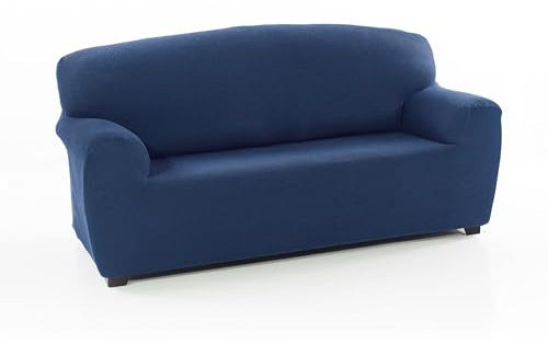ECOMMERC3 Sofabezug für 3-Sitzer, 180-220 cm, Sofa-Effekt, Blau, einfache Installation