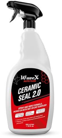 Wavex Ceramic Seal 2.0 | 650ml Better Than Car Wax And Paint Sealant | Advanced Hydrophobic Spray & Wipe Formula For Ultimate Vehicle Shine, Slickness