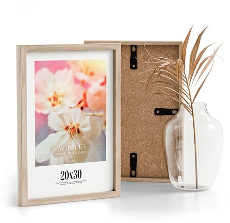 Whole® Premium 2x Bilderrahmen 20x30 Eiche | Holzrahmen für Poster | Picture Frame 30x20 cm