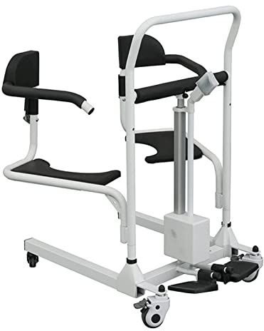 Elektrischer Patientenheberollstuhl – Tragbarer Duschstuhl mit 180° geteiltem Sitz & Transportrollstuhl für ältere Menschen 68 kg