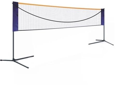Sport-Badminton-Netz-Set – tragbares Tennisnetz-Set | Pickleballs und Volleyballnetz mit Stangen, tragbares Badminton-Netz, Outdoor-Badminton-Gartenspiel-Set für Kinder und Erwachsene