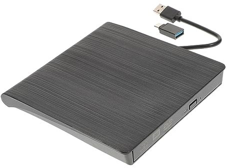 Hoement External Usb Cd Dvd Rw Optical Drive Design No External Power Needed Easy to Use for Laptops and Desktops for System Installation and Disc Burning