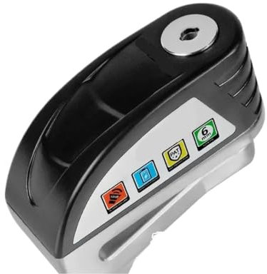 Cerradura de Motocicleta con Alarma, Carga magnética, Resistente al Agua, Bloqueo de Disco de Bicicleta, Advertencia de Seguridad de 130DB, candado de Rotor de Freno antirrobo(Control Alarm Lock 4)
