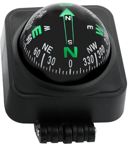NIDONE Compass For Car, 2.6X2.2X2.1 Inch Accurate Pointing Car Compass Dashboard With Adjustable Angle, Easy Install Car Compass For Travel And Camping,Car Compass Dashboard