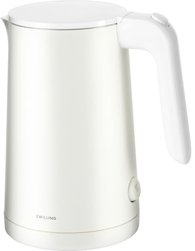 ZWILLING Enfinigy Cool Touch 1-Liter Electric Kettle, Cordless Tea Kettle & Hot Water - White