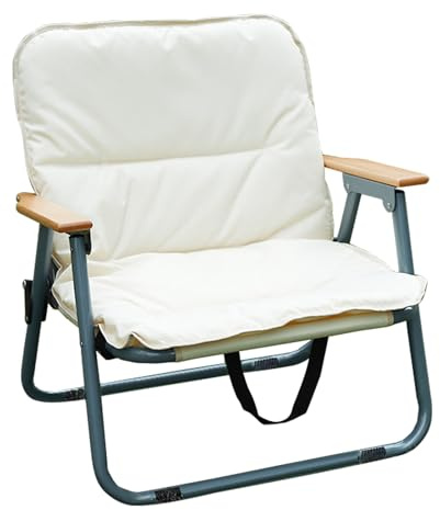 Camping Folding Doll Chair, Recliner Stol med Kudde, Vikbar Strandstol för Utomhus (Enstol)